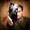 Roebuck Drinking Horn Engraved Handcrafted Genuine Ox Horn