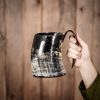 Medieval Viking Horn Tankard Beer Mug Handcrafted Genuine Ox Horn