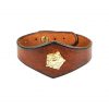 Handcrafted Leather Wrist Band with Tudor Rose Adornment