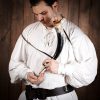 Medieval Viking Gun Powder Horn Functional Genuine Horn Accessory