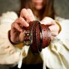 Medieval Leather Belt with Embossed Celtic Knotwork Design