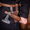 Medieval Leather Sword Frog with Adjustable Holder