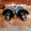 Fantasy Black Pauldrons with Blade Breakers