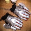 Medieval Fantasy Knight Gauntlets with Suede Leather Gloves