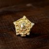Tudor Rose Pure Brass Belt Mounts Set of 5