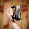 Medieval Viking Horn Tankard Beer Mug Handcrafted Genuine Ox Horn
