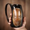 Medieval Viking Horn Tankard Beer Mug Handcrafted Genuine Ox Horn