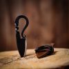 Hand Forged Iron Viking Knife with Genuine Leather Sheath