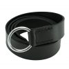 Medieval Leather Belt with Lustrous Steel Ring Buckle