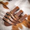 Tri Buckle Angled Sword Frog Genuine Leathercraft