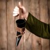 Medieval Drinking Viking Horn with Genuine Leather Holder