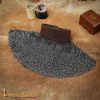 Round Ring Chainmail Aventail, Riveted and Alternating, ID 9mm, Natural