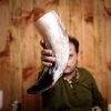 Medieval Viking Drinking Horn Handcrafted Genuine Ox Horn Large