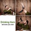 Viking Drinking Horn with Natural Texture Handcrafted Genuine Ox Horn