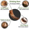 Medieval Viking Drinking Horn with Natural Finish Handcrafted Genuine Ox Horn