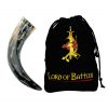 Medieval Viking Drinking Horn with Charred Specks Handcrafted Genuine Ox Horn