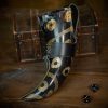 Drinking Horn with Charred Specks Handcrafted Genuine Ox Horn