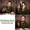 The Charred Crescents Drinking Horn Handcrafted from Genuine Ox Horn