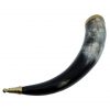 Medieval Viking Drinking Ox Horn with Pure Brass Fittings Genuine Ox Horn