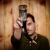 Medieval Viking Drinking Ox Horn with Pure Brass Fittings Genuine Ox Horn