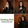 Drinking Horn with Pure Brass Fittings Handcrafted Genuine Ox Horn