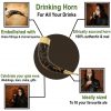Drinking Horn with Pure Brass Fittings Handcrafted Genuine Ox Horn