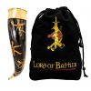 Drinking Horn with Pure Brass Fittings Handcrafted Genuine Ox Horn