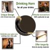 Medieval Viking Drinking Horn with Pure Brass Fittings Handcrafted Genuine Ox Horn