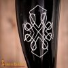 Drinking Ox Horn with Engraved Nordic Design Handcrafted Genuine Ox Horn
