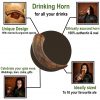 Medieval Viking Drinking Horn with Engraved Specs Handcrafted Genuine Ox Horn