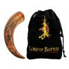 Medieval Viking Drinking Horn with Engraved Specs Handcrafted Genuine Ox Horn