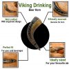 Viking Drinking Ox Horn with Engraved Designs Handcrafted Genuine Ox Horn