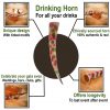Drinking Horn with Brilliant Designs Handcrafted from Genuine Ox Horn