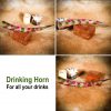 Drinking Horn with Brilliant Designs Handcrafted from Genuine Ox Horn
