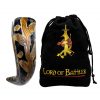 Medieval Viking Drinking Horn with Engraved Designs Handcrafted Genuine Ox Horn