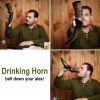Medieval Viking Drinking Horn Natural Design Handcrafted Genuine Ox Horn