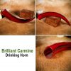 The Brilliant Carmine Drinking Horn Handcrafted from Genuine Ox Horn