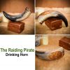 The Raiding Pirate Drinking Horn Handcrafted from Genuine Ox Horn