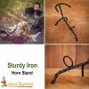Medieval Horn Stand Hand Forged Iron Stand for Drinking Horns
