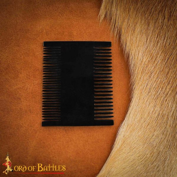 Roman Dual Sided Horn Comb Handcrafted Genuine Ox Horn