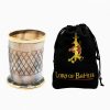 Medieval Viking Horn Shot Glass with Pure Brass Rim Handcrafted Genuine Ox Horn