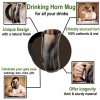 Medieval Viking Horn Tankard Beer Mug Handcrafted Genuine Ox Horn
