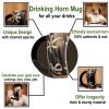 Medieval Viking Drinking Horn Beer Mug Handcrafted Genuine Ox Horn