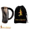 Medieval Viking Horn Tankard Beer Mug Handcrafted Genuine Ox Horn