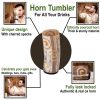 Medieval Viking Horn Tumbler Beer Mug Handcrafted Genuine Ox Horn