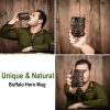 Medieval Viking Horn Shot Glasses Set of 2 Handcrafted Genuine Buffalo Horn