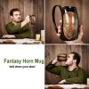 Medieval Viking Horn Tankard Beer Mug Handcrafted Genuine Ox Horn