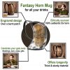 Medieval Viking Horn Tankard Beer Mug Handcrafted Genuine Ox Horn