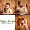 Medieval Viking Horn Tankard Beer Mug Handcrafted Genuine Ox Horn