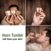 Medieval Viking Horn Shot Glasses Set of 3 Genuine Horn Accessory